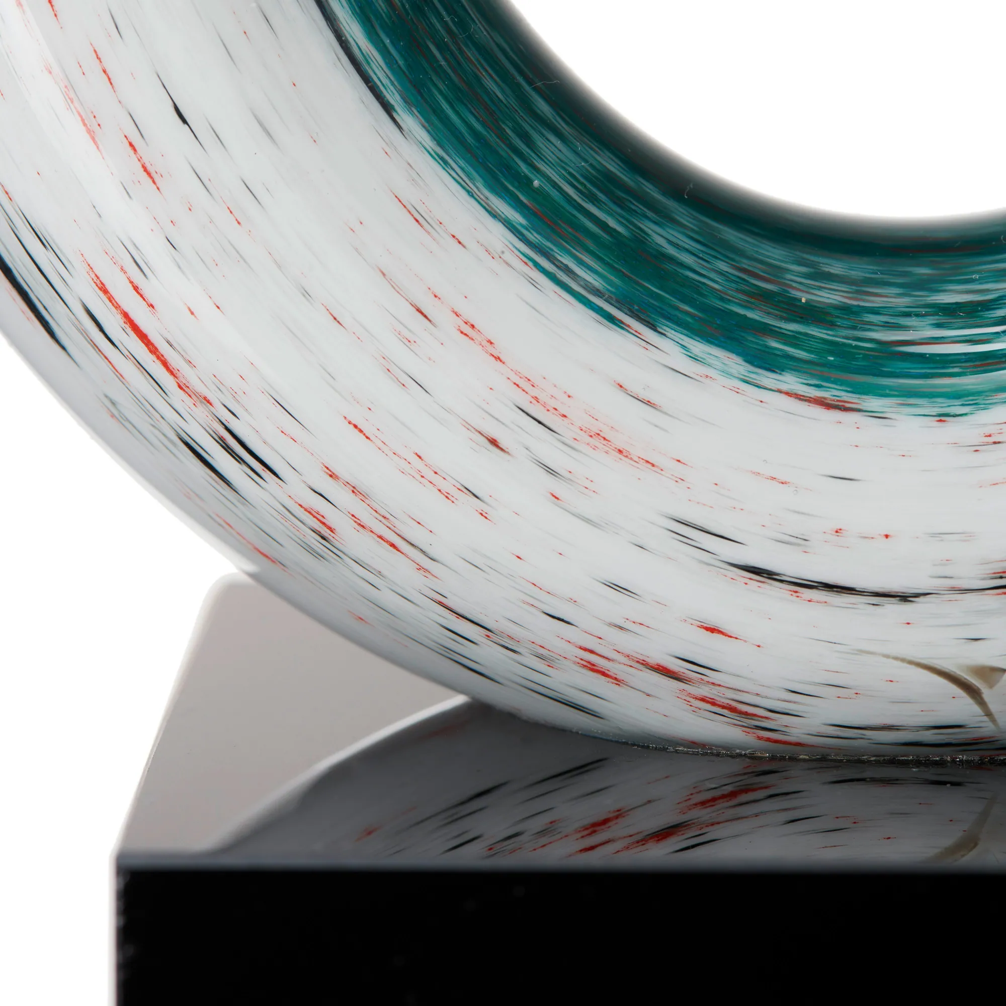 LEONARDO Dekofigur Skulptur 39 cm türkis, handgefertigt, einzigartiges Design, hochwertiges Glas 3