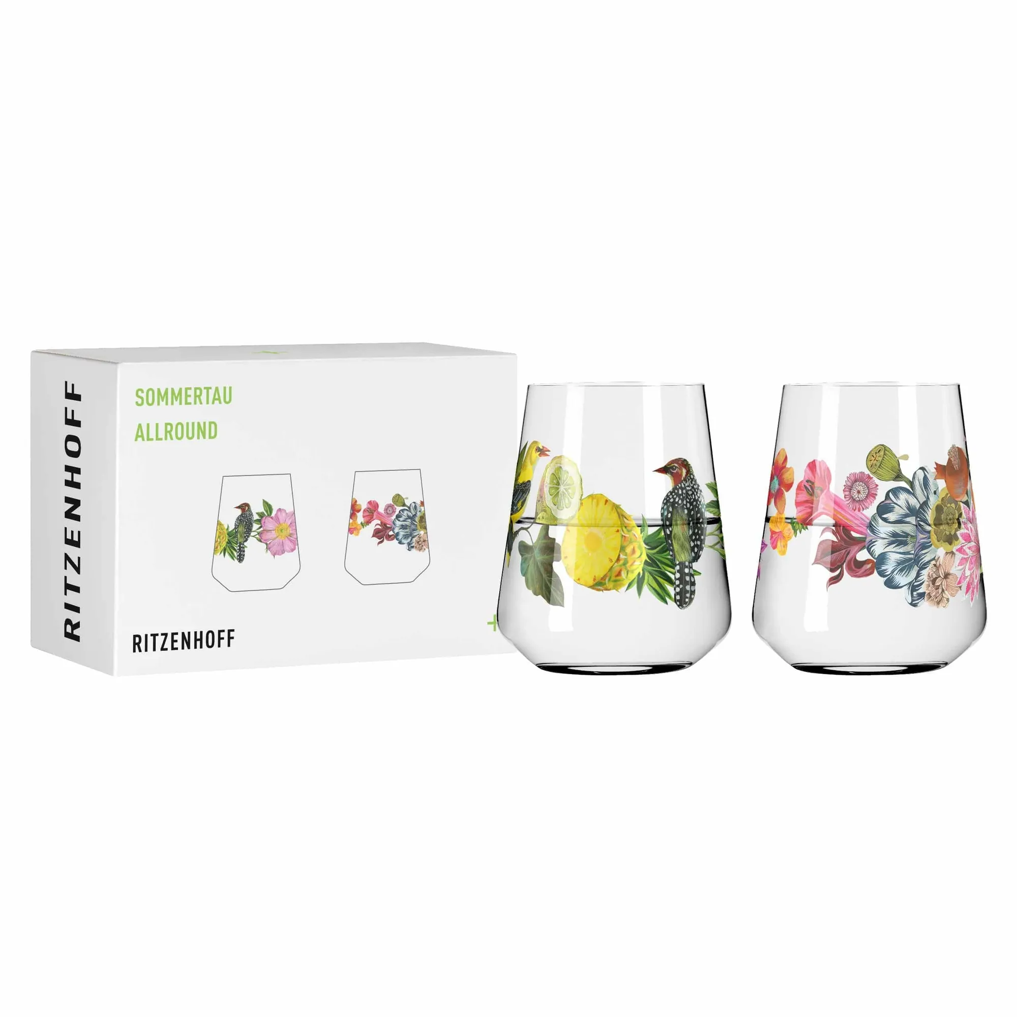 Ritzenhoff Sommertau Gläser-Set, florales Design, vielseitig einsetzbar