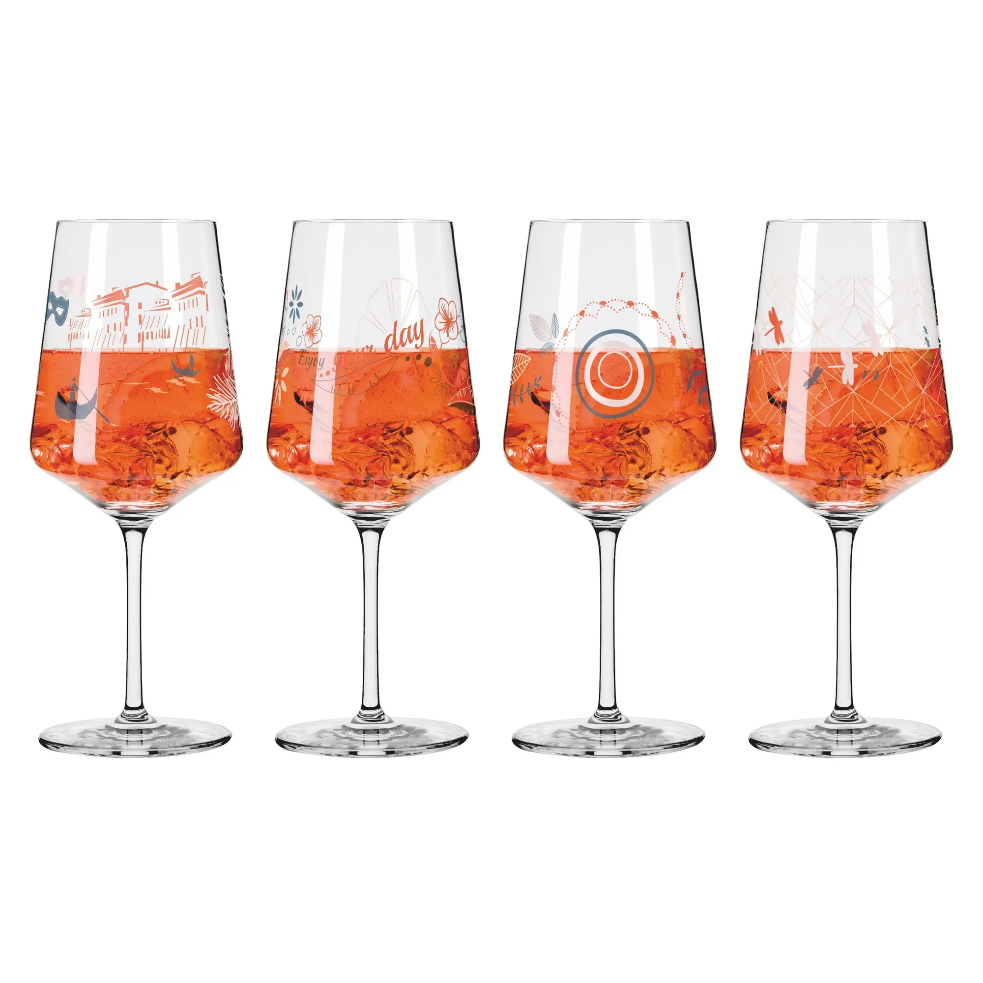 Ritzenhoff Aperitifglas Sommerrausch, elegantes Design, 4er-Set, Made in Germany 2