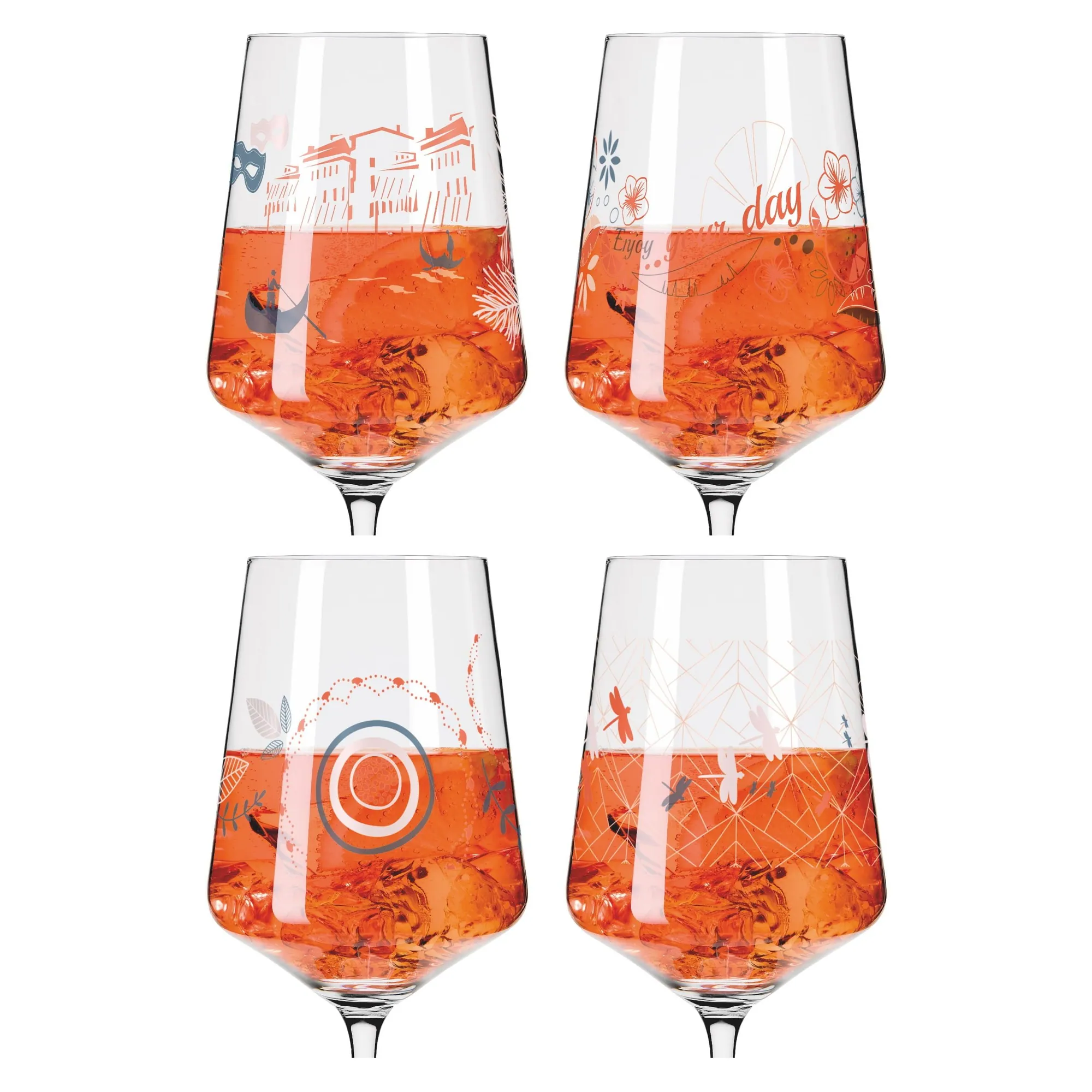 Ritzenhoff Aperitifglas Sommerrausch, elegantes Design, 4er-Set, Made in Germany 3