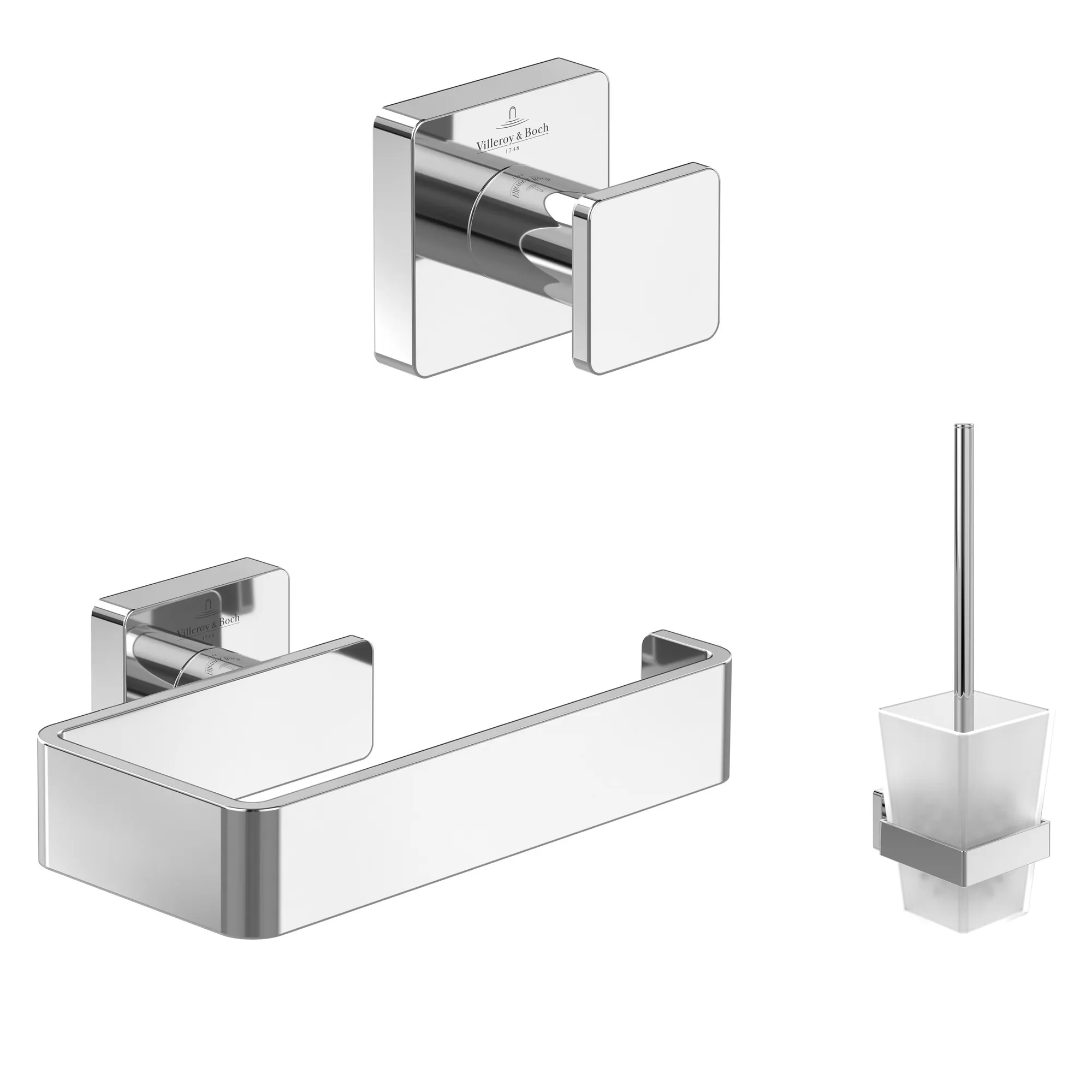 Villeroy & Boch Toilettenpapierhalter, minimalistisch, edles Design, vielseitig einsetzbar