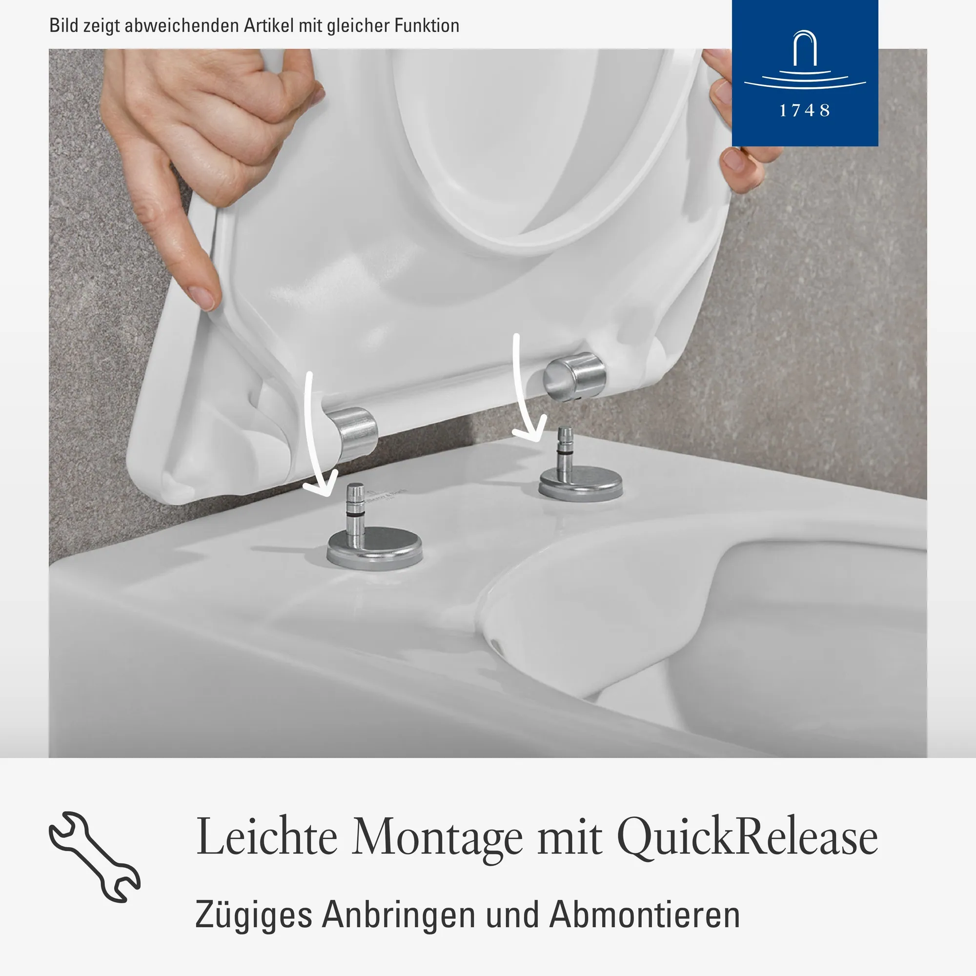 Villeroy & Boch Universal WC-Sitz, Absenkautomatik, abnehmbar, bruchsicher 4