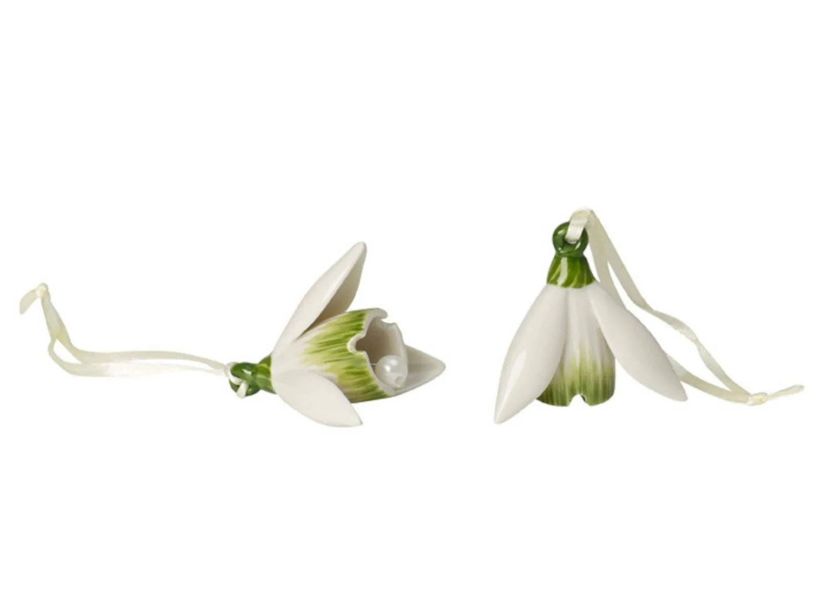 Villeroy & Boch Dekofigur Mini Flower Bells, 2-teiliges Schneeglöckchen Set, handgefertigt