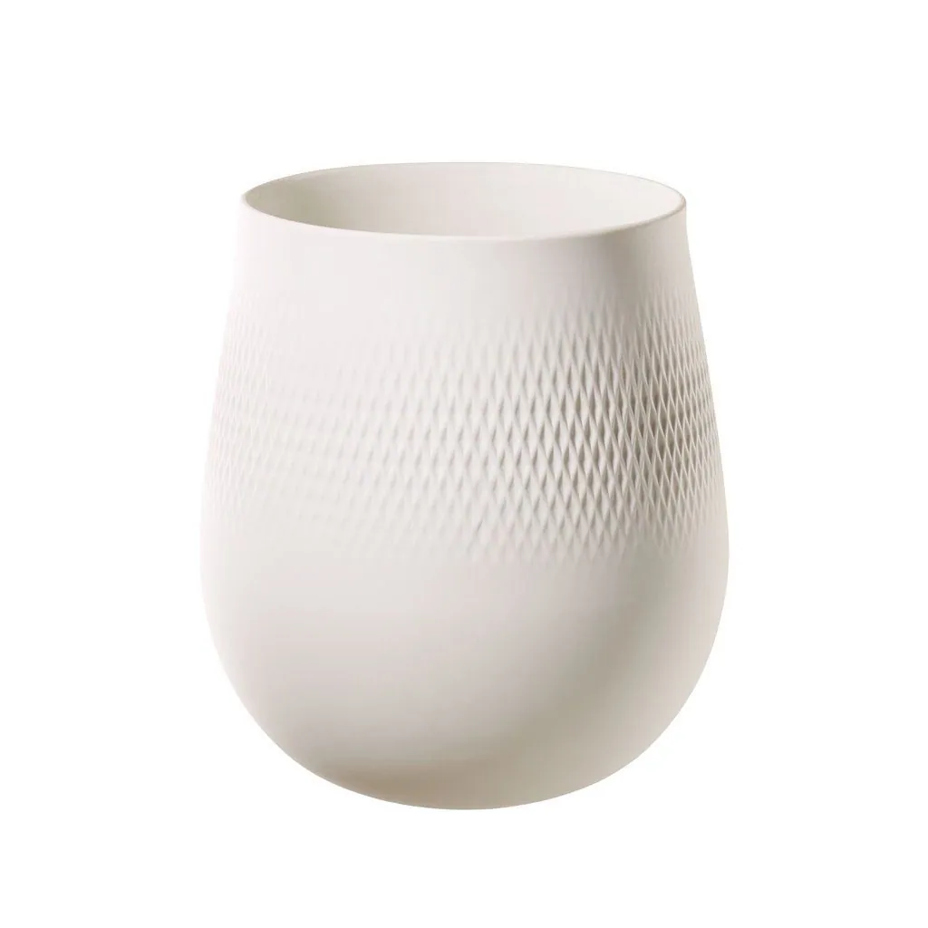 Villeroy & Boch Dekovase Collier Carre, strukturierte Oberfläche, moderne Farben, handgefertigte Keramik