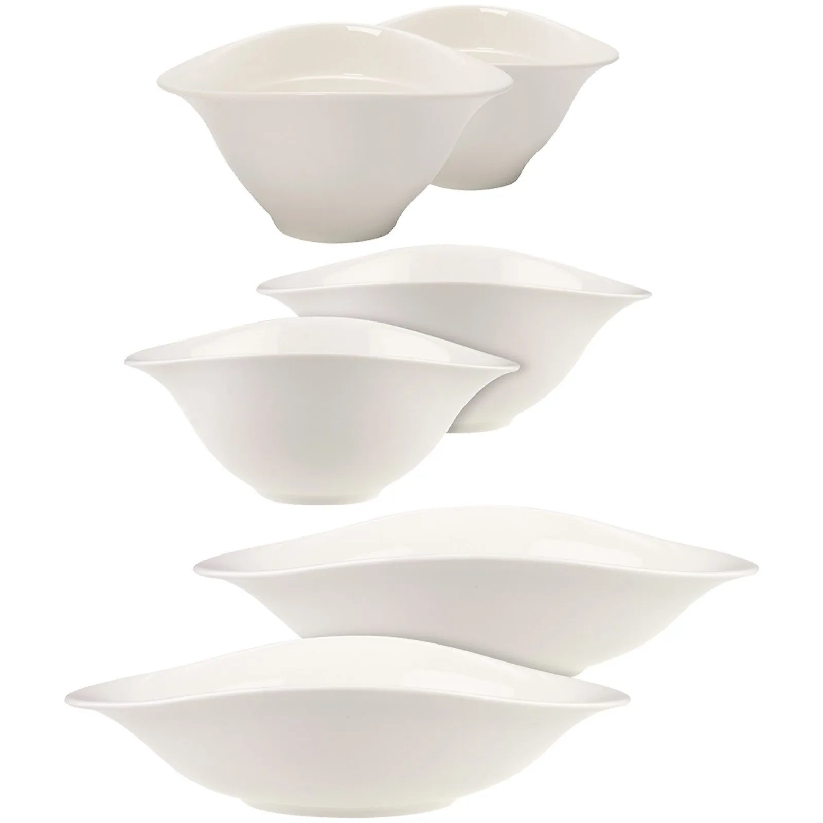 Villeroy & Boch Vapiano Kombiservice, 6-teiliges Schalen-Trio für 2 Personen