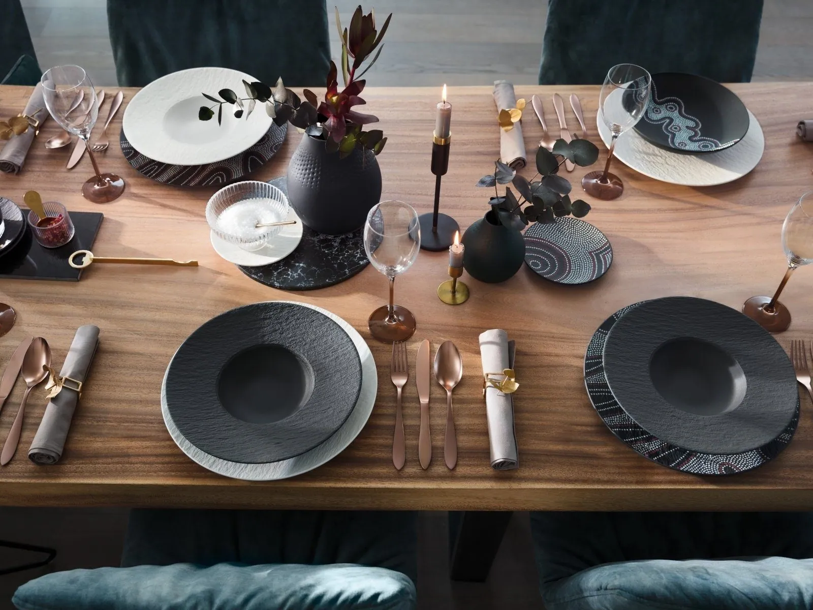 Villeroy & Boch Manufacture Rock Schale, modernes Design, Premium Porzellan, 14 cm 2