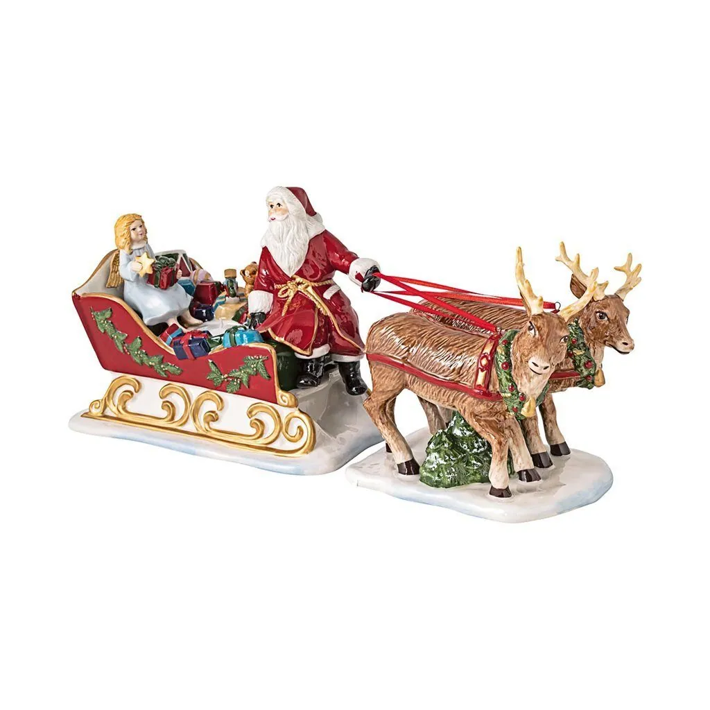Villeroy & Boch Dekofigur Christmas Toys Schlitten, nostalgisches Design, handgefertigt, ideal zum Verschenken