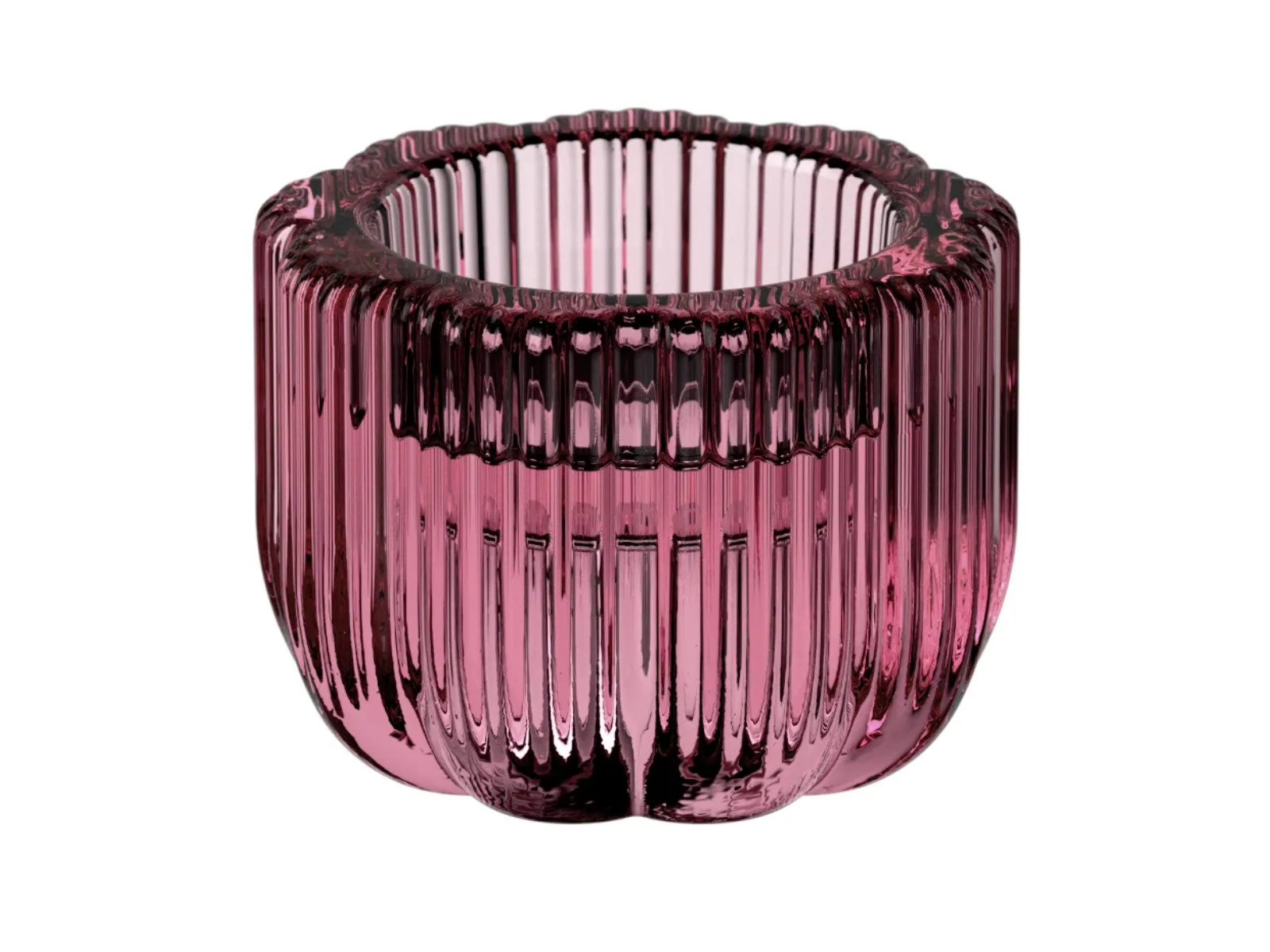 Villeroy & Boch Fleur cassis Kerzenständer, 2-in-1 Nutzung, dekoratives Design, intensiver Pinkton