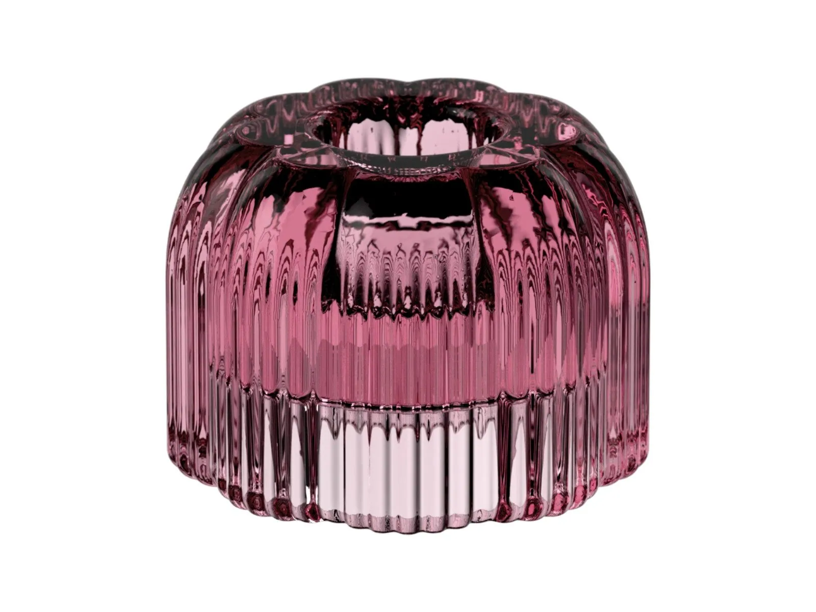 Villeroy & Boch Fleur cassis Kerzenständer, 2-in-1 Nutzung, dekoratives Design, intensiver Pinkton 2