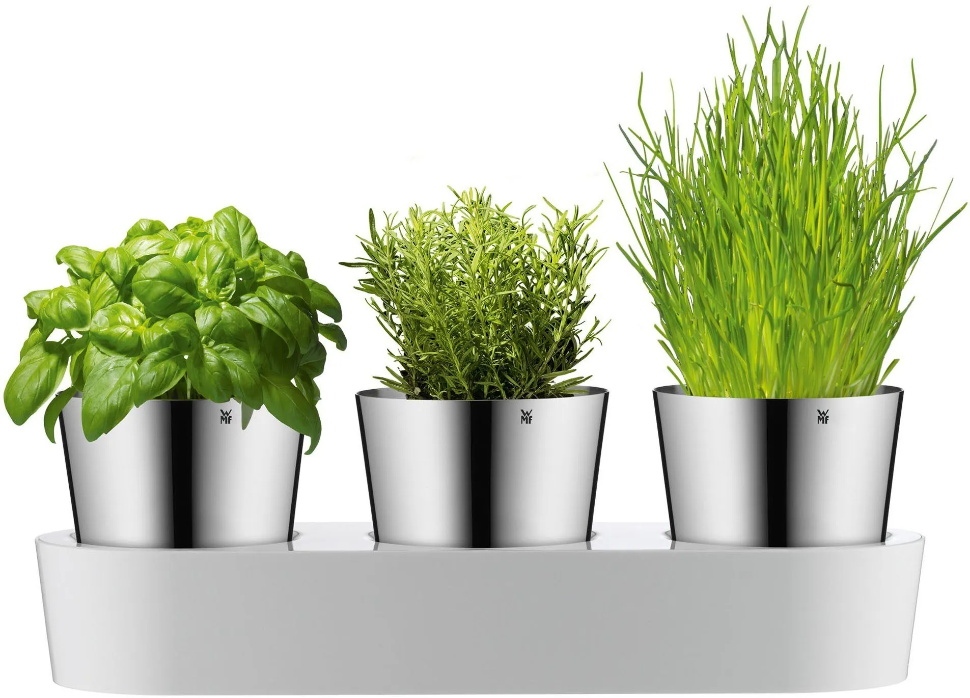 WMF Kräutertopf Set, 7 St, mit Bewässerungssystem, ideal für Indoor-Gärten