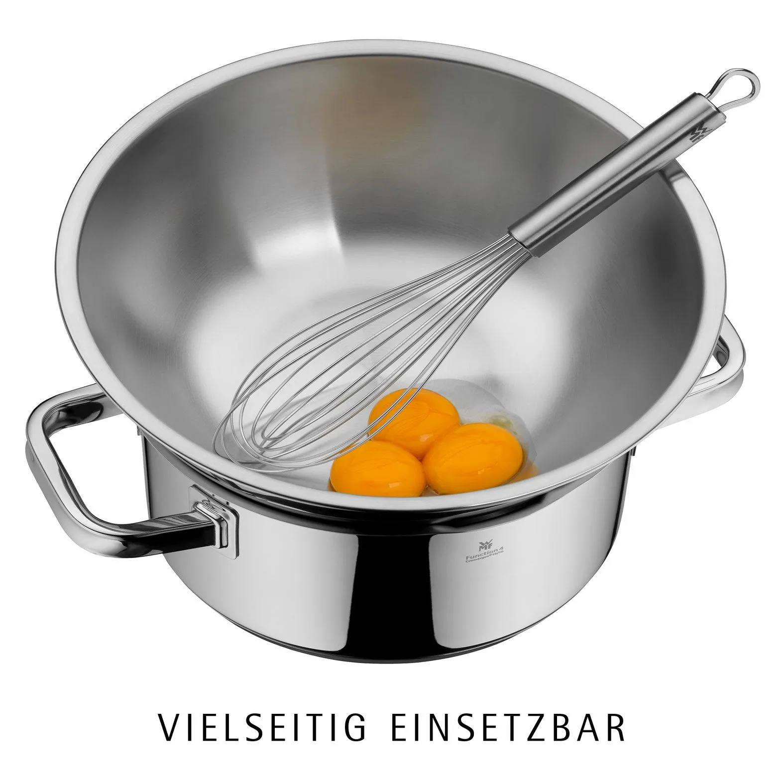 WMF Gourmet Schüssel Set, 4-teilig, vielseitig, tropffreies Ausgießen, platzsparend 3