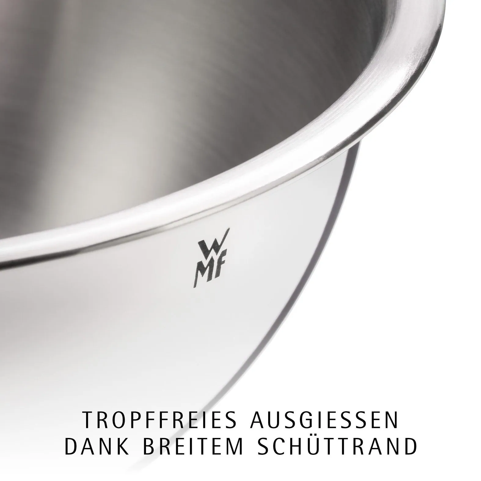 WMF Gourmet Schüssel Set, 4-teilig, vielseitig, tropffreies Ausgießen, platzsparend 5
