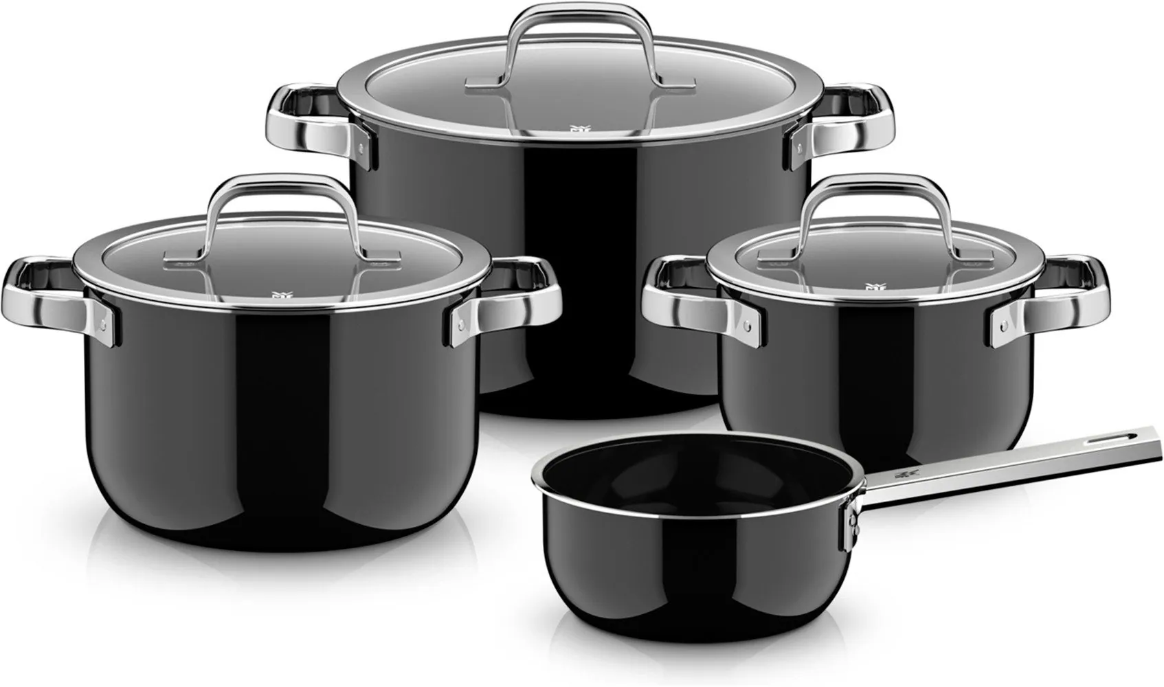 WMF Fusiontec Mineral Pro Topf-Set, kratzfest, wärmereduzierende Hohlgriffe, Made in Germany
