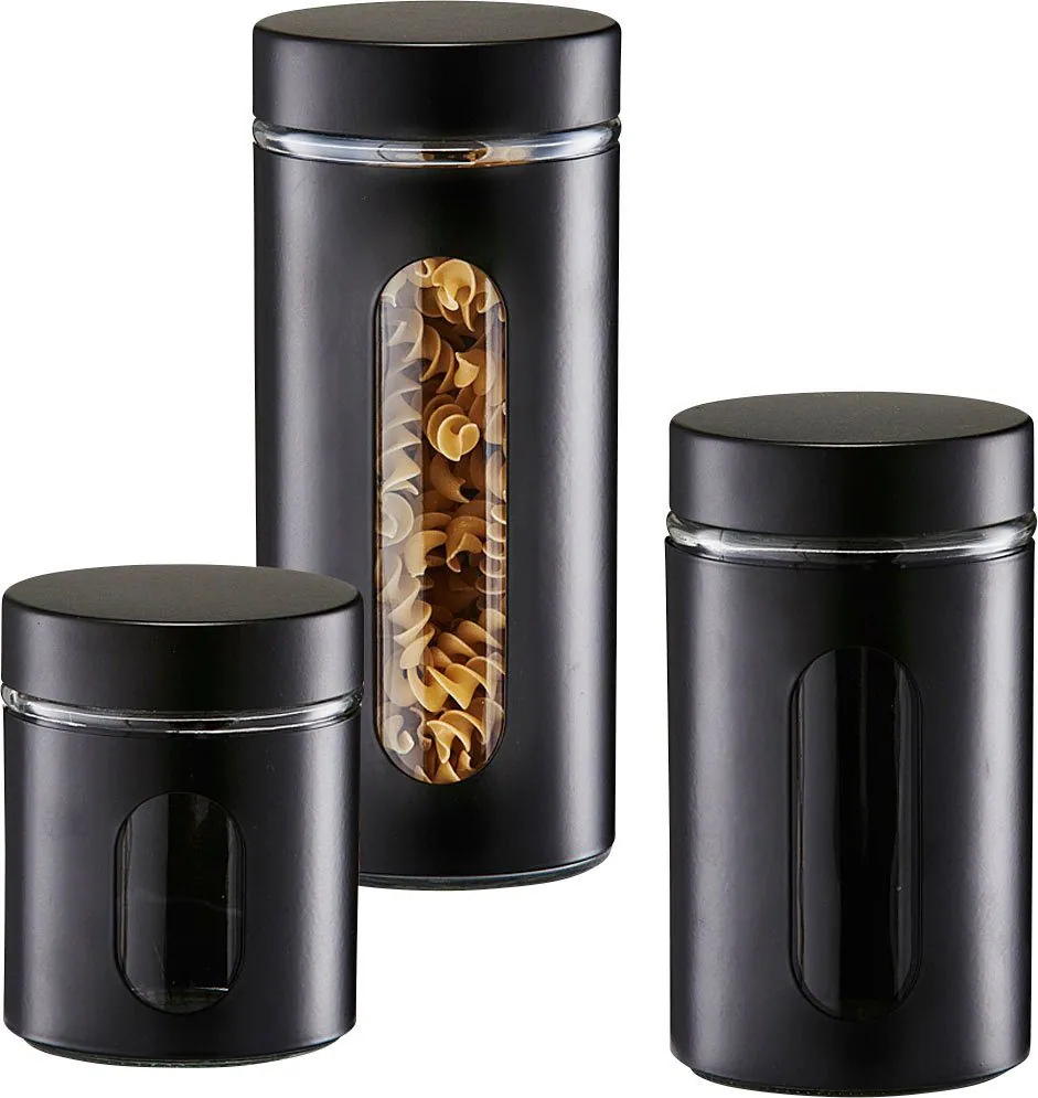 Zeller Present Vorratsglas Set, 3-teilig, dekorativ und funktional